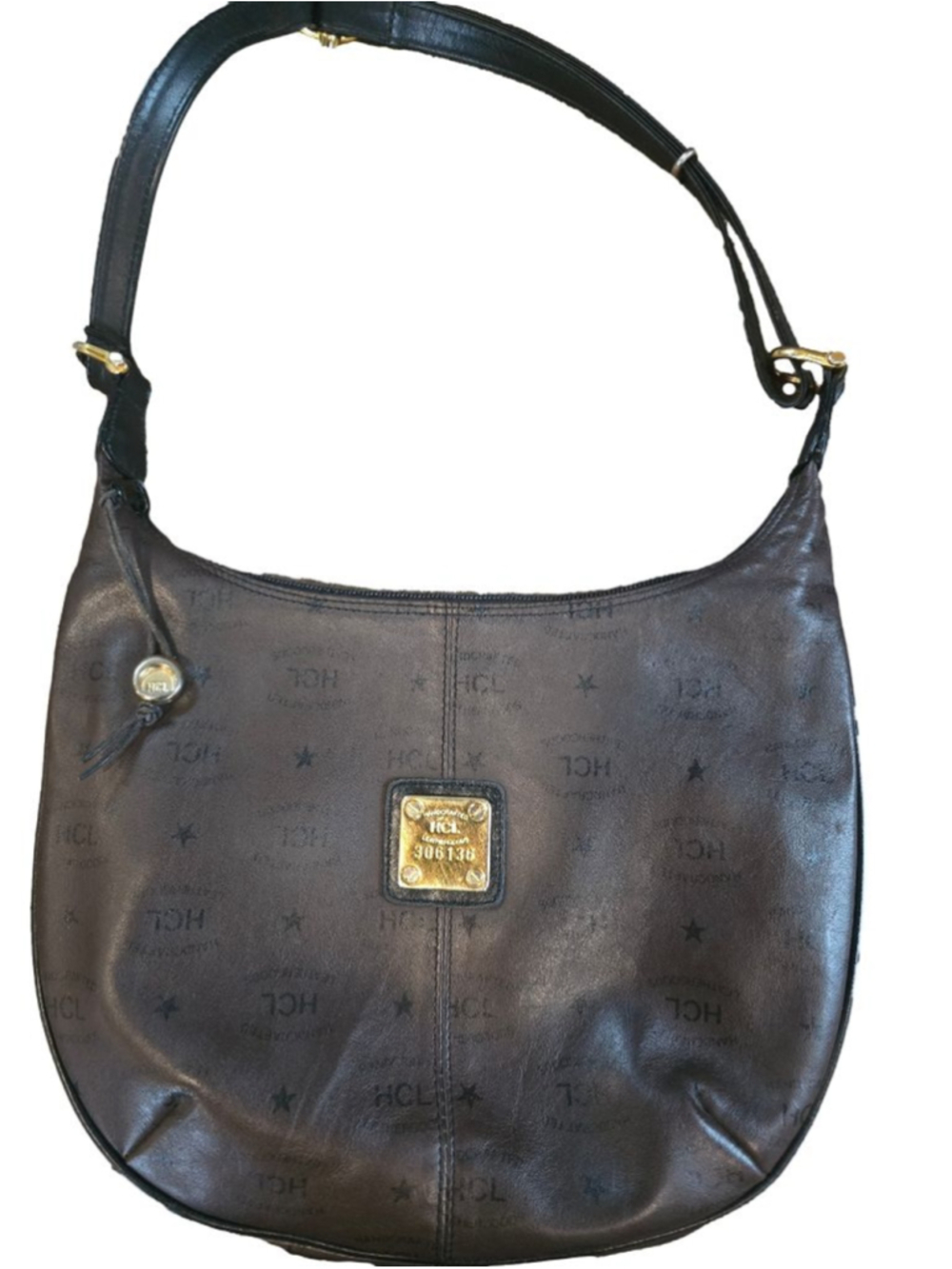 Women's HCL Brown & Black Monogram Shoulder Bag One Size